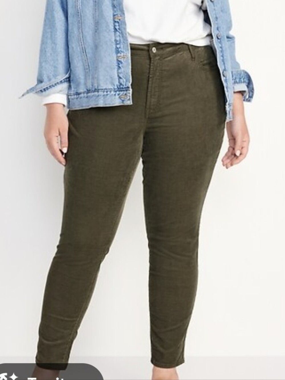EUC Old Navy Plus Size Olive Green Rockstar Super Skinny Stretch Jeans